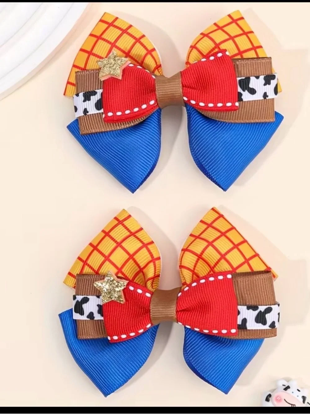 NWT-Toy Story Jessie 2-Piece Hair Bow Clips